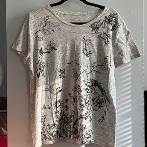 Womens Lucky Brand Floral Basic T-Shirt in Size XL